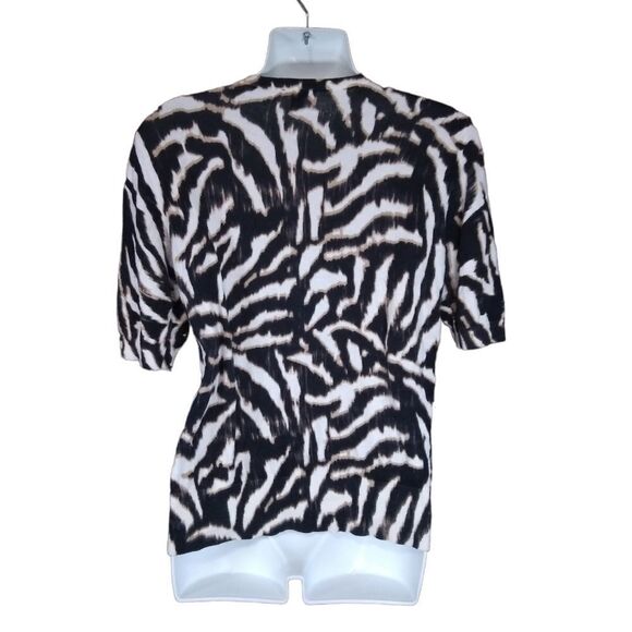 Ann Taylor animal print button sweater M - Picture 2 of 8